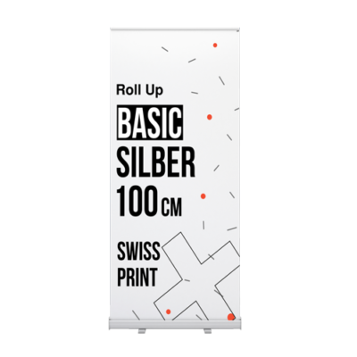 Rollup Basic Silber 100 cm